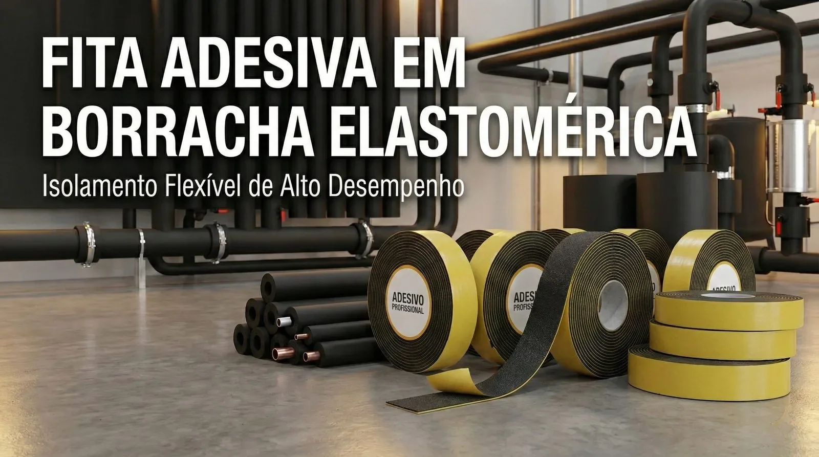 Fita adesiva em borracha elastomérica